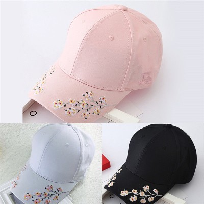 Baseball Cap Ladies Snapback Cap Hat  Embroidered Cherry blossoms Hat TO  eb-47662144